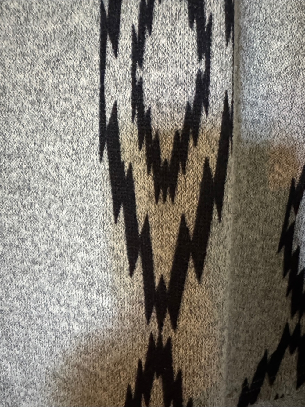 Black & Gray Aztec Raglan Tunic Top - Picture 3 of 4